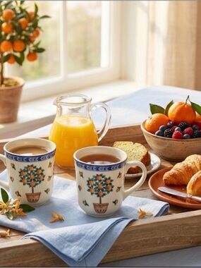 Wood & Sons Orangery 2 Mugs made in England vintage